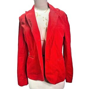 Grace Elements Blazer Size 10 Velvet Textured 90's Style Boyfriend Blazer Jacket